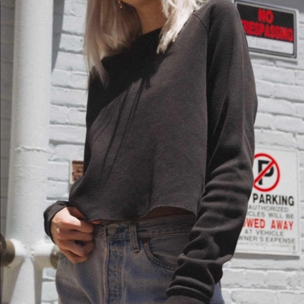 Black Brandy Melville thermal top
